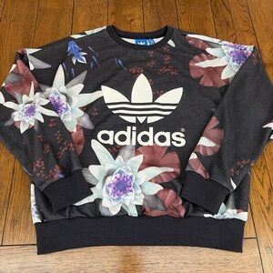 Adidas Original X Shinpei Naito Farm Sweatshirt Small Lotus Flower Print Art